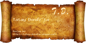 Tatay Donáta névjegykártya